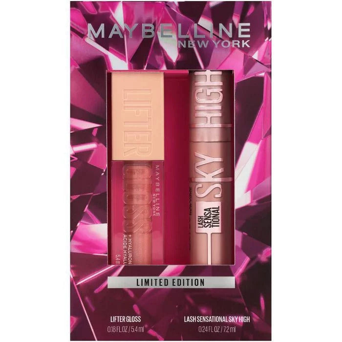 Maybelline Lash Sensational Sky High Mascara and Lifter Gloss Gift Set